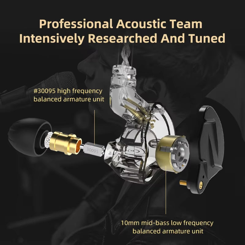 ZSN Pro X 1BA+1DD Hybrid Driver in Ear Earphone HIFI Bass Earbuds Metal Monitor Earphone Sport Headset  ZSTX ZSN PROX ZSX