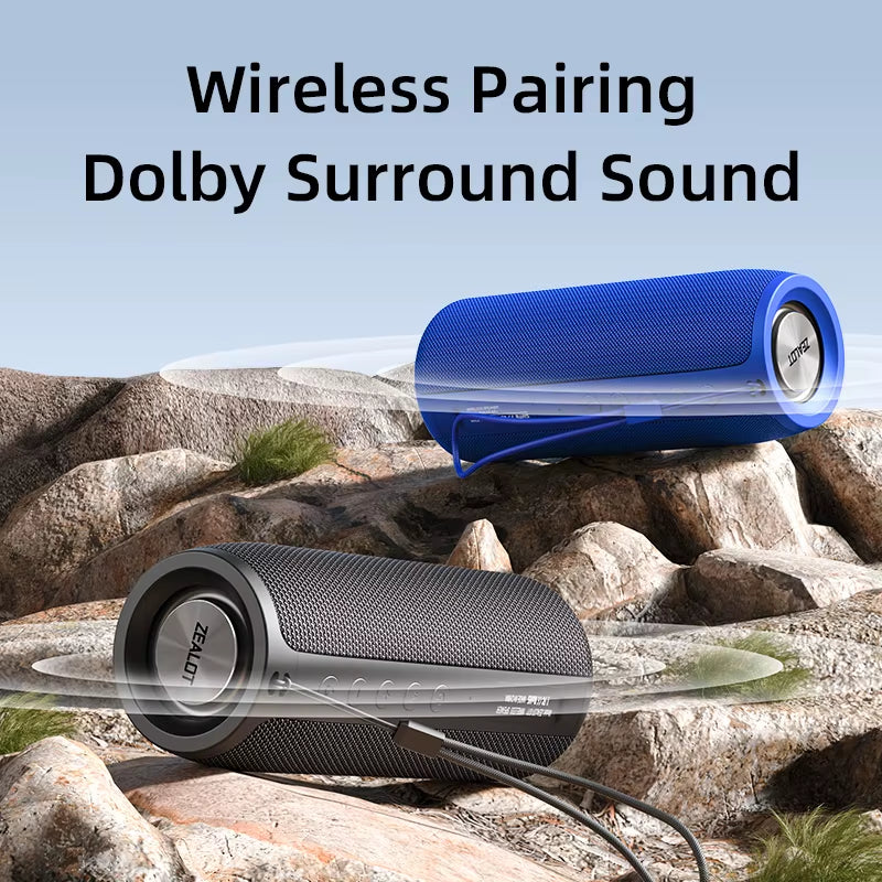 -S51 Portable Bluetooth Speaker Bass Powerful Wireless Subwoofer Waterproof Sound Box Support FM Radio USB TF Card