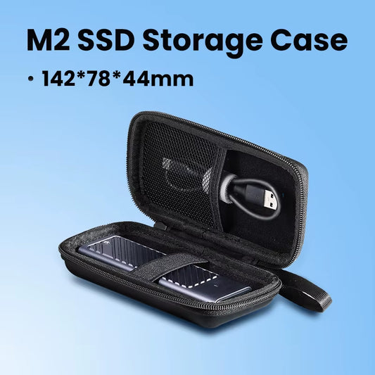 Storage Case for Hard Disk Drive Portable Power Bank Case for External Hard Drive SSD HDD Protective Pouch Travel Bag Box