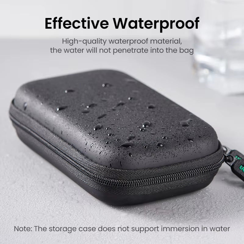 Storage Case for Hard Disk Drive Portable Power Bank Case for External Hard Drive SSD HDD Protective Pouch Travel Bag Box