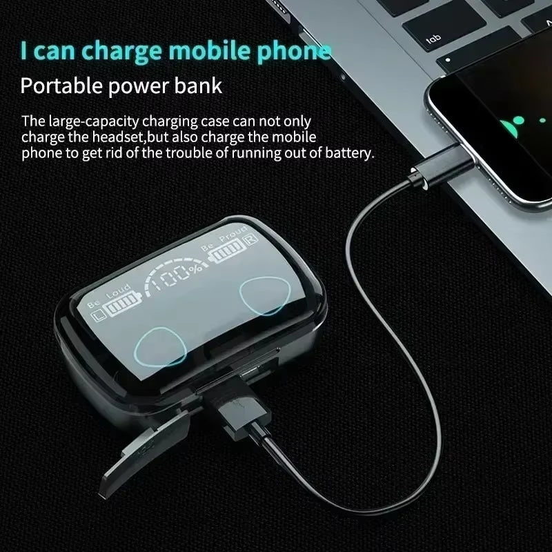 M10 Wireless Headphone Bluetooth Earphones Waterproof Earpieces Sport Earbuds for Huawei Iphone OPPO Xiaomi TWS Music Headset