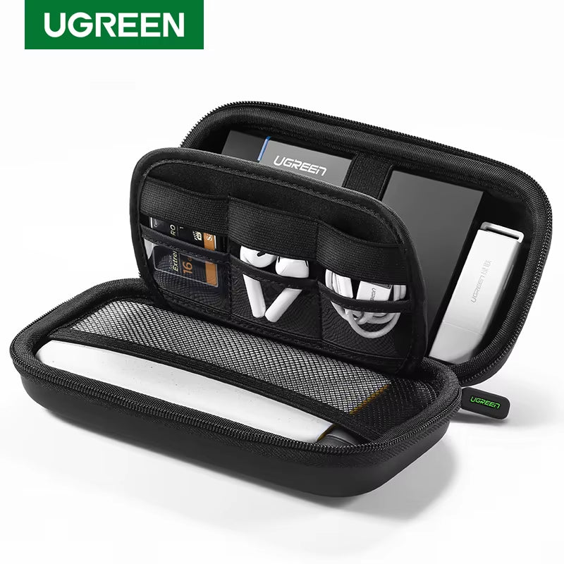 Storage Case for Hard Disk Drive Portable Power Bank Case for External Hard Drive SSD HDD Protective Pouch Travel Bag Box
